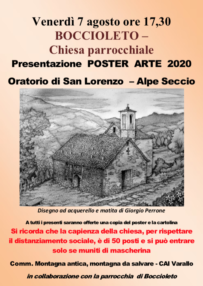 Presentazione POSTER ARTE 2020 a BOCCIOLETO