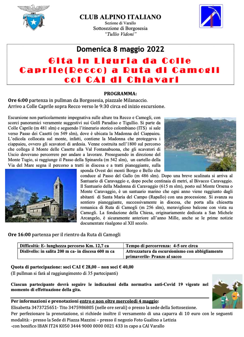 Liguria da Colle Caprile - Recco a Ruta di Camogli