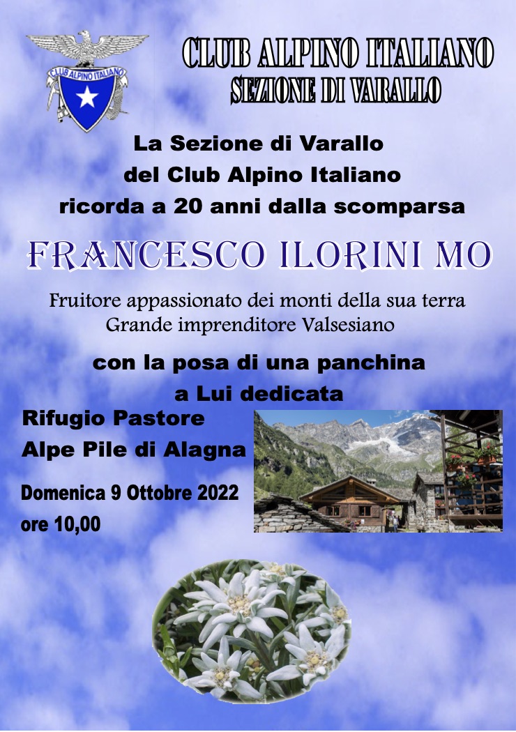 Posa di una panchina dedicata a Francesco Ilorini Mo - rimandata 15 ottobre