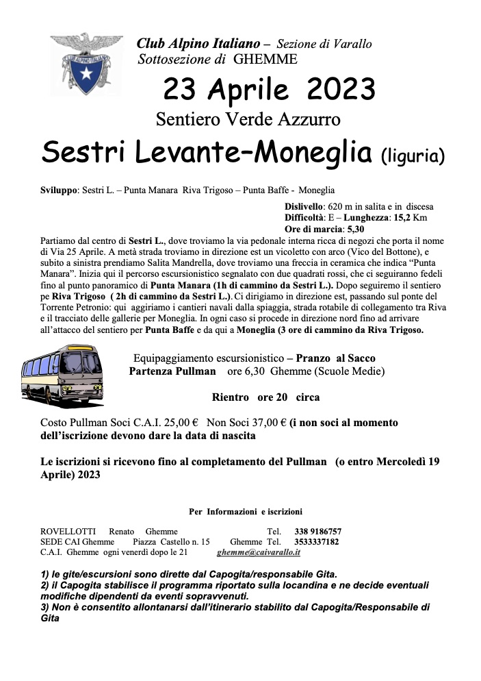 Sestri Levante - Moneglia (Liguria)