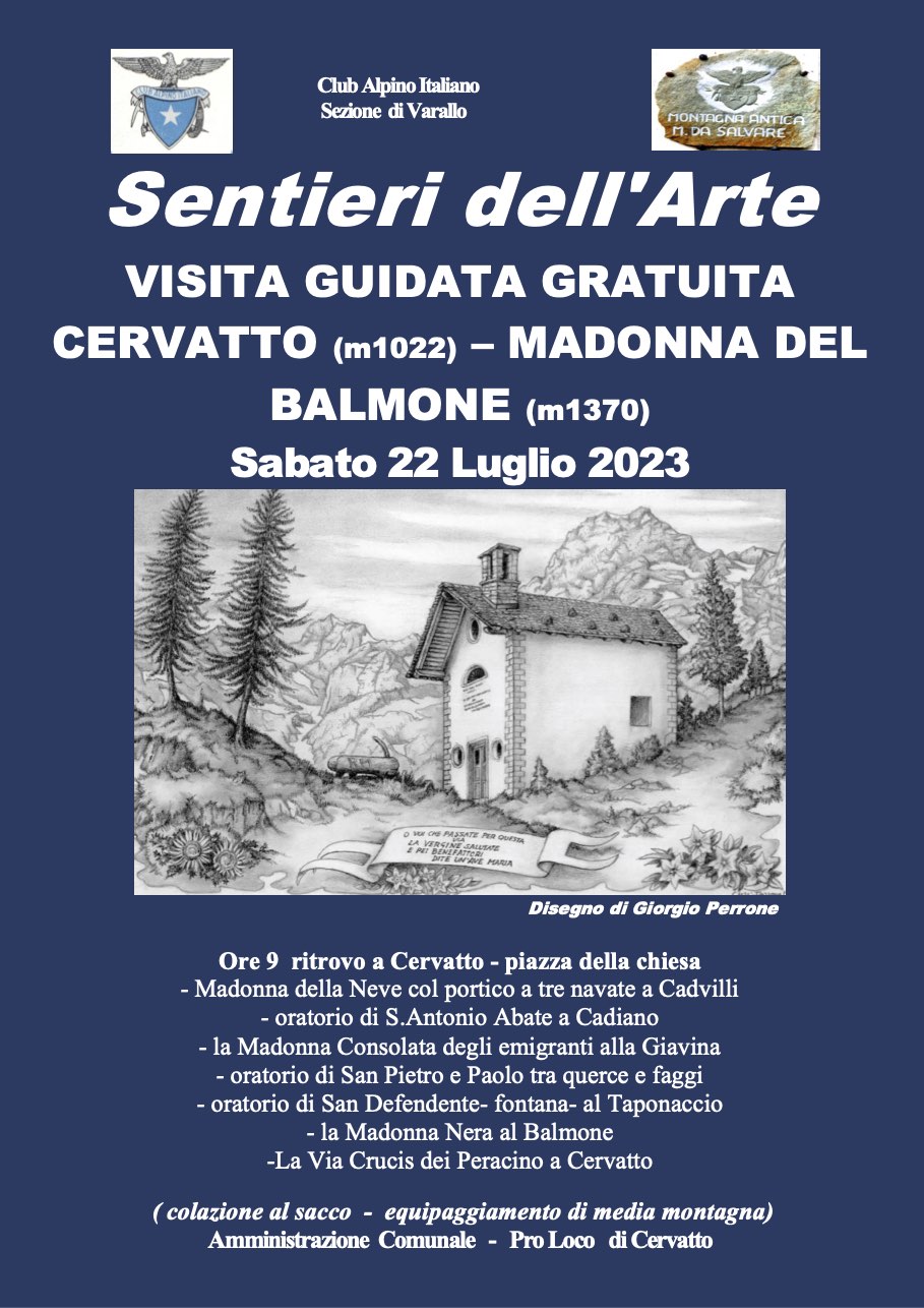 Sentieri dell'Arte 2023 - CERVATTO - MADONNA DEL BALMONE